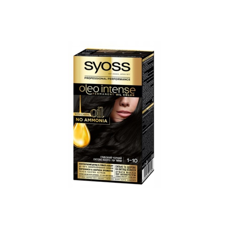 Syoss Oleo Intense Farba do włosów bez amoniaku /1-10/ Intense Black 115 ml