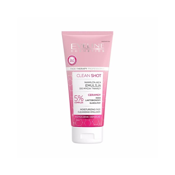 Eveline Clean Shot Moisturizing Facial Cleansing Emulsion 150 ml