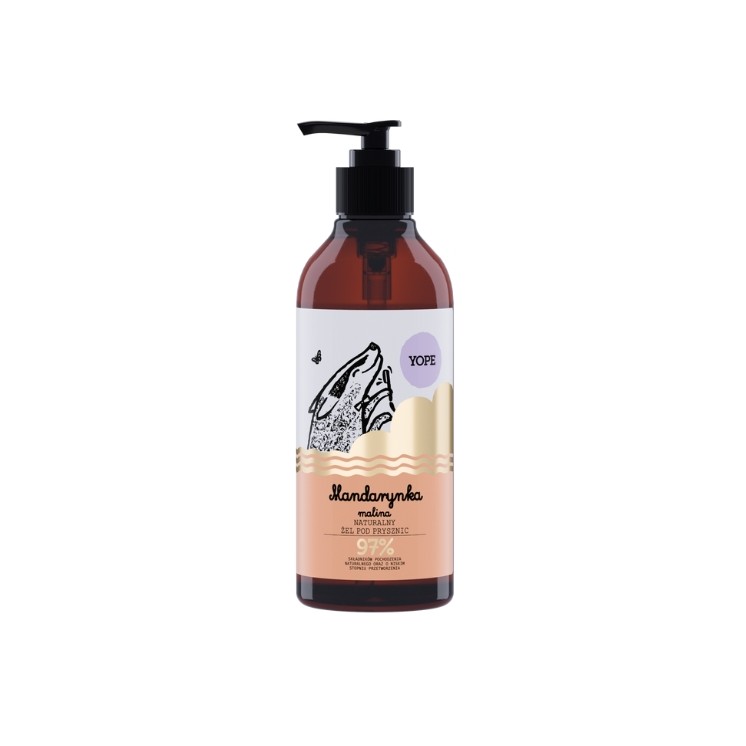 YOPE natural Mandarin and Raspberry Shower Gel 400 ml