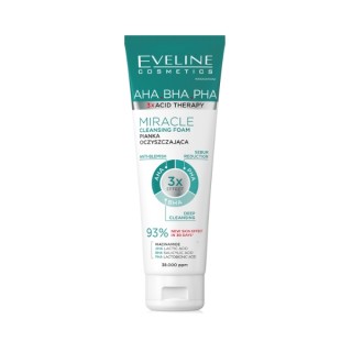 Eveline 3xAcid AHA BHA PHA Miracle Gesichtsreinigungsschaum 140 ml Eveline 3xAcid AHA BHA PHA Miracle Gesichtsreinigungsschaum 140 ml