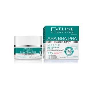 Eveline 3xAcid AHA BHA PHA Miracle Hydraterende Gezichtscrème 50 ml Eveline 3xAcid AHA BHA PHA Miracle Hydraterende Gezichtscrème 50 ml