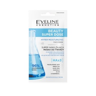 Eveline Beauty Super Dose super nawilżająca Maska do twarzy HAx3 8 ml