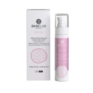 BasicLab Esteticus Serum do twarzy regenerujące strukturę skóry Ceramidy 1% i Kompleks peptydów 5%  50 ml