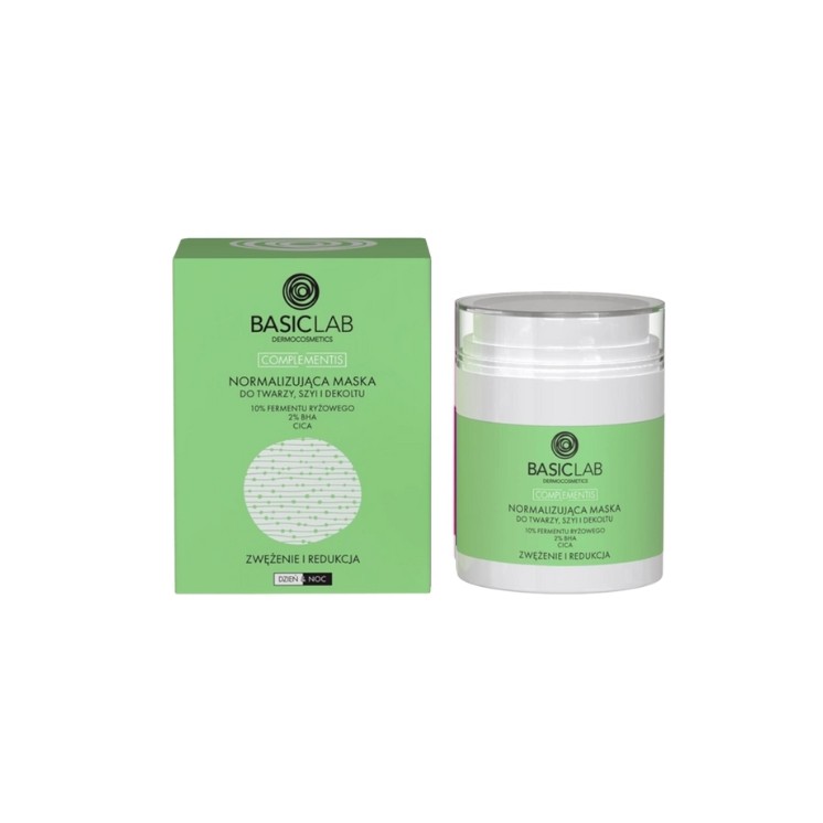 BasicLab Complementis Normaliserend Masker voor Gezicht, Hals en Decolleté 50 ml