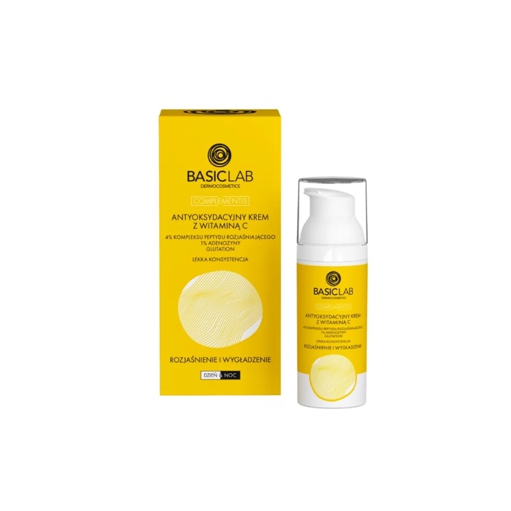 BasicLab Complementis antyoksydacyjny Krem do twarzy z Witaminą C lekka konsystencja 50 ml