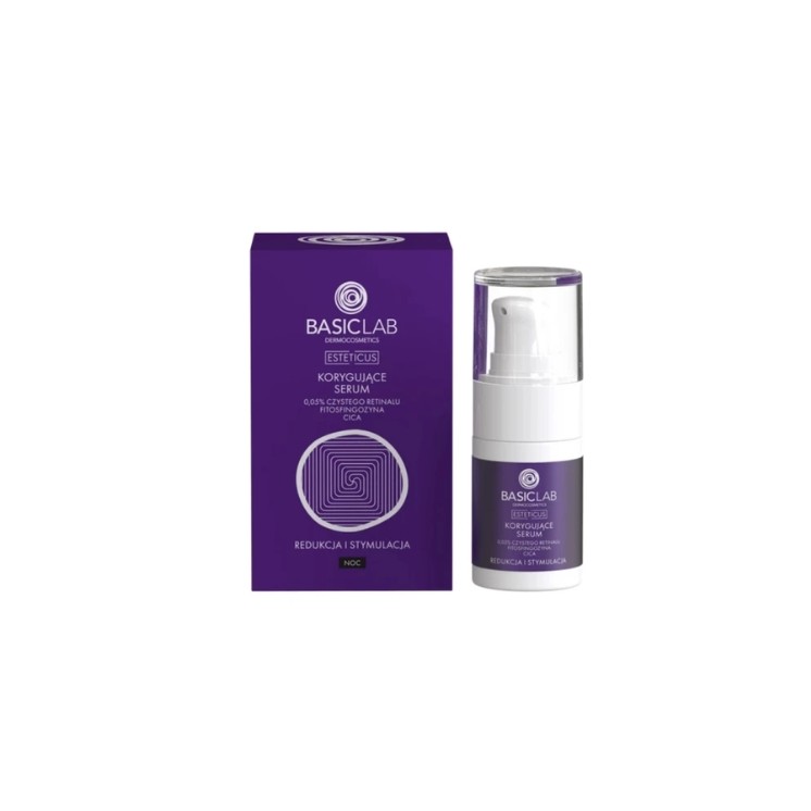 BasicLab Esteticus korygujące Serum z Retinalem 0,05% na noc 15 ml