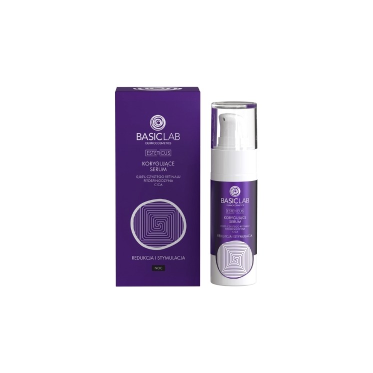 BasicLab Esteticus korygujące Serum z Retinalem 0,05% na noc 30 ml