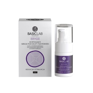 BasicLab Esteticus korygujące Serum pod oczy i na powieki z Retinalem 0,03% na noc 15 ml
