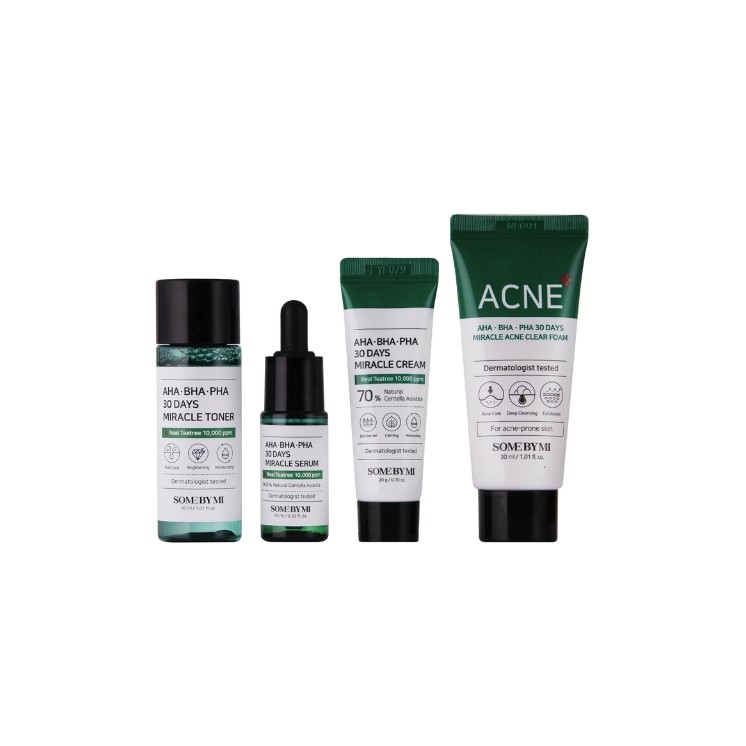 Some By Mi AHA-BHA-PHA 30 Days Miracle AC SOS Kit Zestaw kosmetyków do skóry trądzikowej