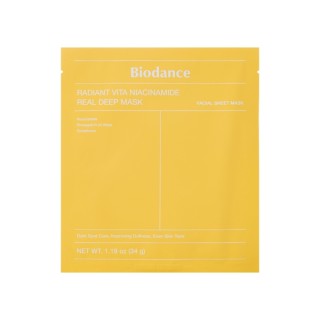Biodance Radiant Vita Niacinamide Rozświetlająca Maska do Twarzy 1 sztuka 34 g