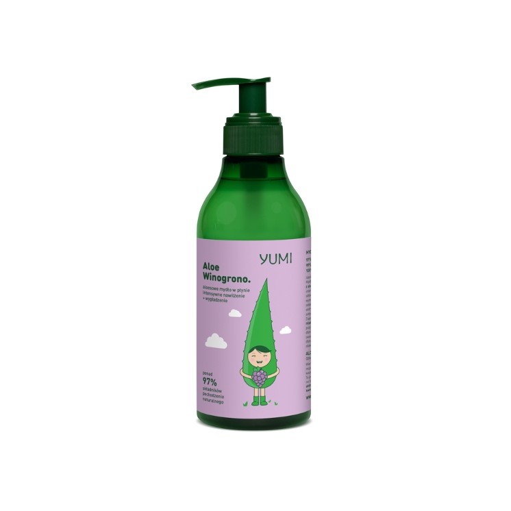Yumi Aloe Vera Liquid Hand Soap Intensively Moisturizing Grape 300 ml
