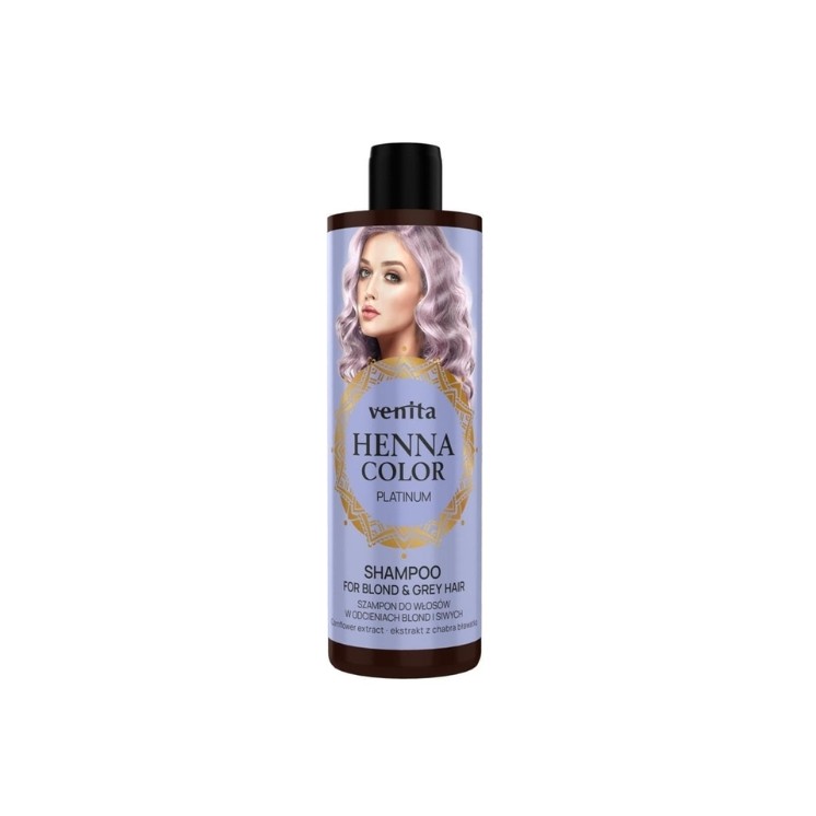 Venita Henna Color Platinum Shampoo for blond and gray hair 300 ml
