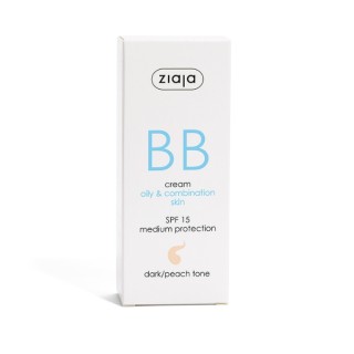 Ziaja BB Active Crème voor onvolkomenheden van de vette en gecombineerde huid, gebruinde perziktint, 50 ml