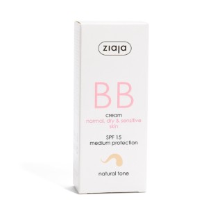 Ziaja BB Active Gesichtscreme gegen Unreinheiten für normale, trockene und empfindliche Haut SPF15 natürlicher Farbton 50 ml