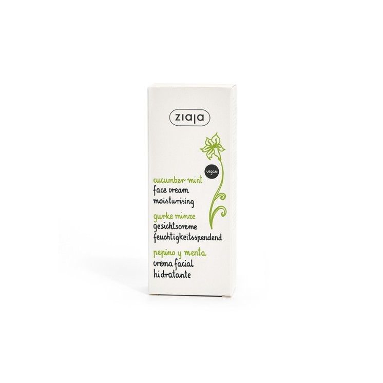 Ziaja Cucumber Mint Gesichtscreme PHA -Säure Feuchtigkeitsschutz niedriger SPF6 6 50 ml