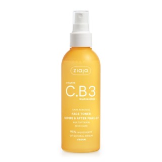 Ziaja Witamina C.B3 Niacynamid Face tonic before and after makeup 190 ml