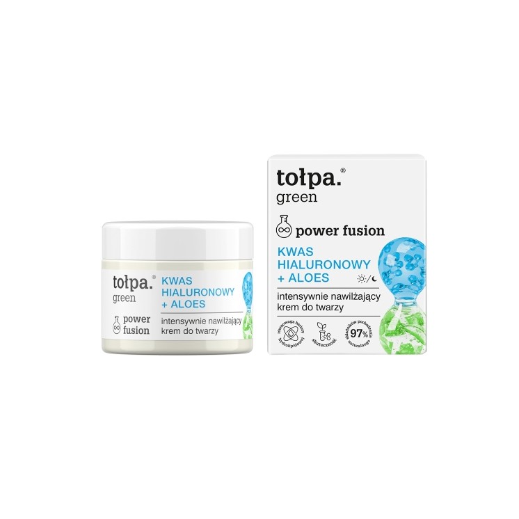 Tołpa Green Power Fusion Intensief Hydraterende Gezichtscrème Hyaluronzuur + Aloë 50 ml