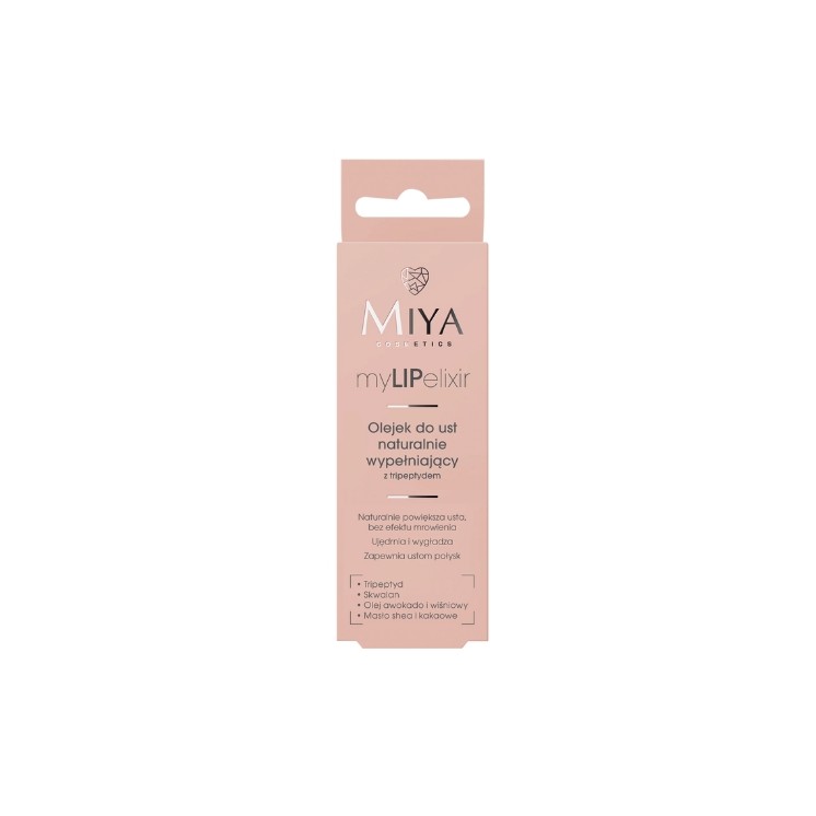 Miya Cosmetics myLIPElixir Natuurlijk vullende lipolie met tripeptide Clear 10 g