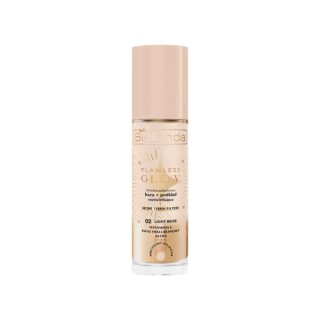 Bielenda FLAWLESS GLOW wielozadaniowa rozświetlająca Baza + podkład /02/ Light Beige 30 ml