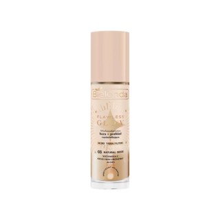 Bielenda FLAWLESS GLOW wielozadaniowa rozświetlająca Baza + podkład /03/ Natural Beige 30 ml