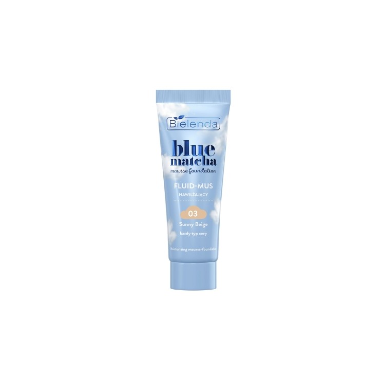 Bielenda Blue Matcha nawilżający Fluid - mus /03/ Sunny Beige 30 g
