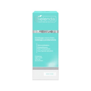 Bielenda Professional SUPREMELAB Skin Tone Exfoliating Night Face Cream Vermindert Verkleuringen 50 ml