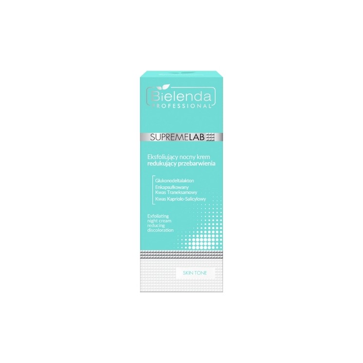 Bielenda Professional SUPREMELAB Skin Tone Exfoliating Night Face Cream Vermindert Verkleuringen 50 ml