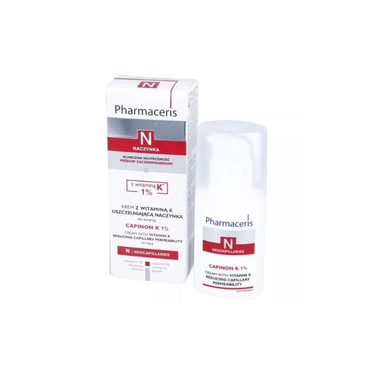 Pharmaceris N Capinon K 1% Gezichtscrème die haarvaten afsluit met vitamine K 30 ml