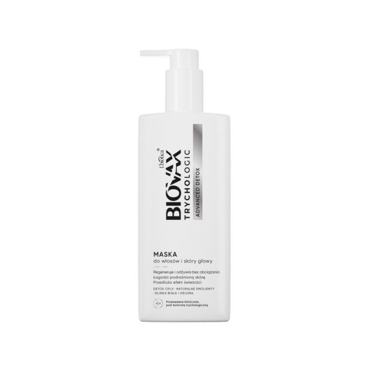 L'biotica BIOVAX Trichologic Advanced Detox Haar- en Hoofdhuidmasker 200 ml
