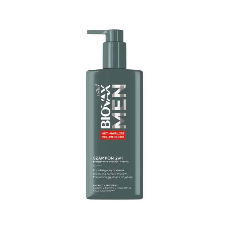 L'biotica BIOVAX Men Anti Haaruitval & Volume 2in1 Haar- en Baardshampoo 200 ml