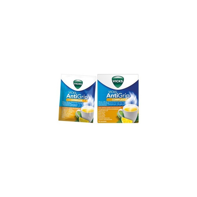 Vicks AntiGrip Complex proszek do sporządzania roztworu doustnego 10 saszetek