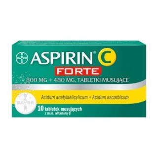 Aspirin Aspirin C Forte 800 mg + 480 mg tabletki musujące 10 sztuk