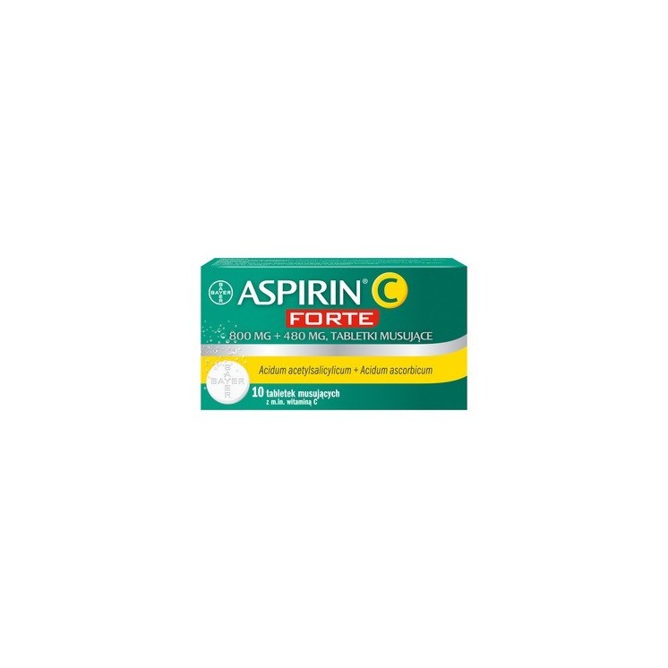 Aspirin Aspirin C Forte 800 mg + 480 mg tabletki musujące 10 sztuk