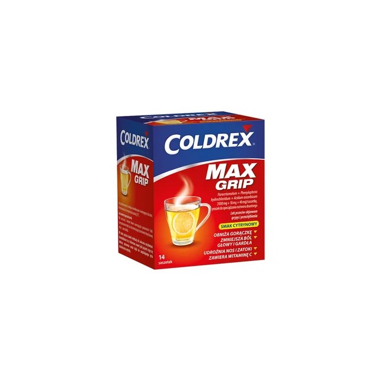 Coldrex MaxGrip proszek do sporządzania roztworu doustnego 14 saszetek 
