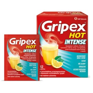 Gripex Hot Intense proszek do sporządzenia roztworu doustnego 12 saszetek