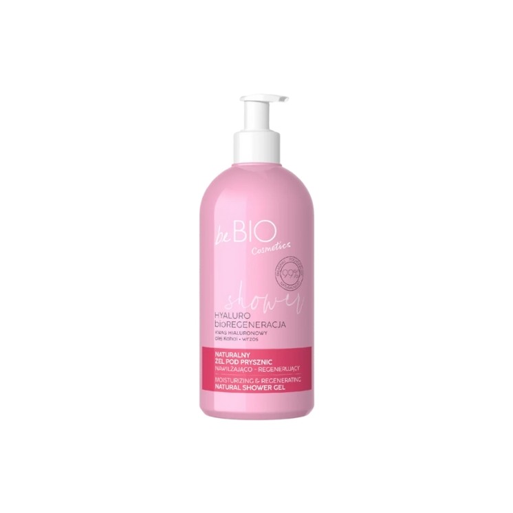 BeBio Cosmetics Natuurlijke douchegel HYALURO bioREGENERACJA hydraterend en regenererend 350 ml