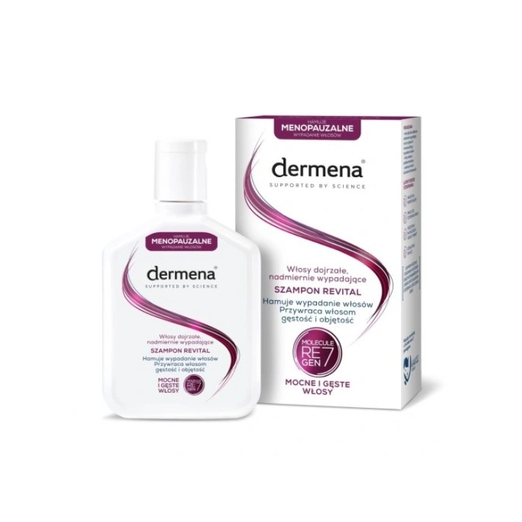 Dermena Revital Shampoo voorkomt haaruitval tijdens de menopauze 200 ml Dermena Revital Shampoo voorkomt haaruitval tijdens de menopauze 200 ml