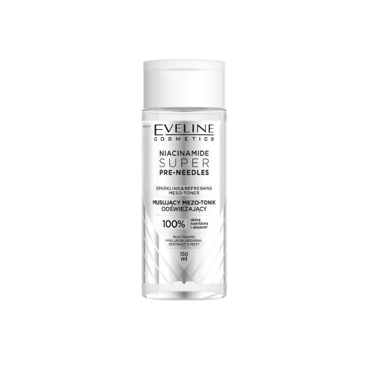 Eveline Niacinamide Super Pre-Needles Bruisende Verfrissende Meso-Tonic voor het Gezicht 150 ml