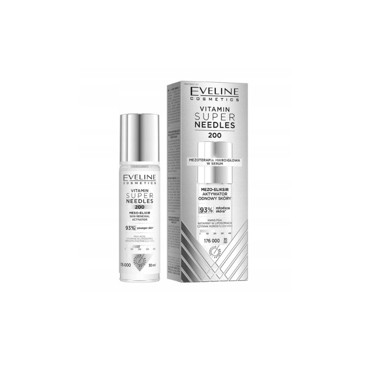 Eveline Vitamin Super Needles 200 Mezo-elixir Aktywator odnowy skóry 30 ml