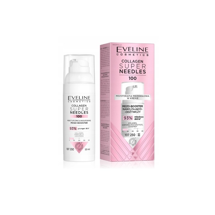 Eveline Collagen Super Needles 100 Mezo- booster hydraterend en voedend 50 ml Eveline Collagen Super Needles 100 Mezo- booster hydraterend en voedend 50 ml