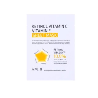 APLB Retinol Vitamin C Vitamin E Tuchmaske Tuchmaske mit Retinol und Vitamin C und E 1 Stück - 25 ml
