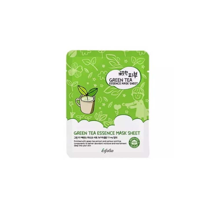 Esfolio Green Maskl Esseence Sheet Mask Soothing Face Mask 25 ml