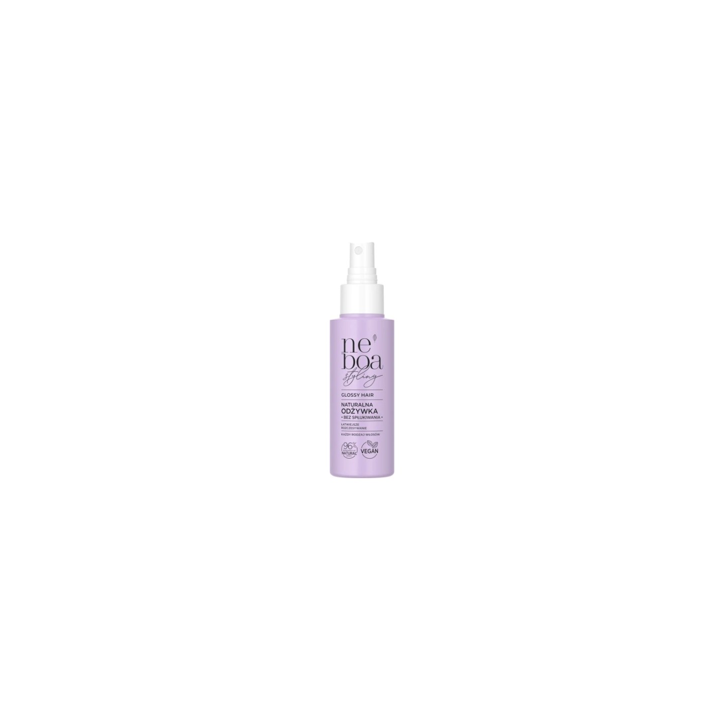 Neboa Styling Glossy Hair naturalna Odżywka w spray'u bez spłukiwania ułatwiająca rozczesywanie 100 ml Neboa Styling Glossy Hair naturalna Odżywka w spray'u bez spłukiwania ułatwiająca rozczesywanie 100 ml