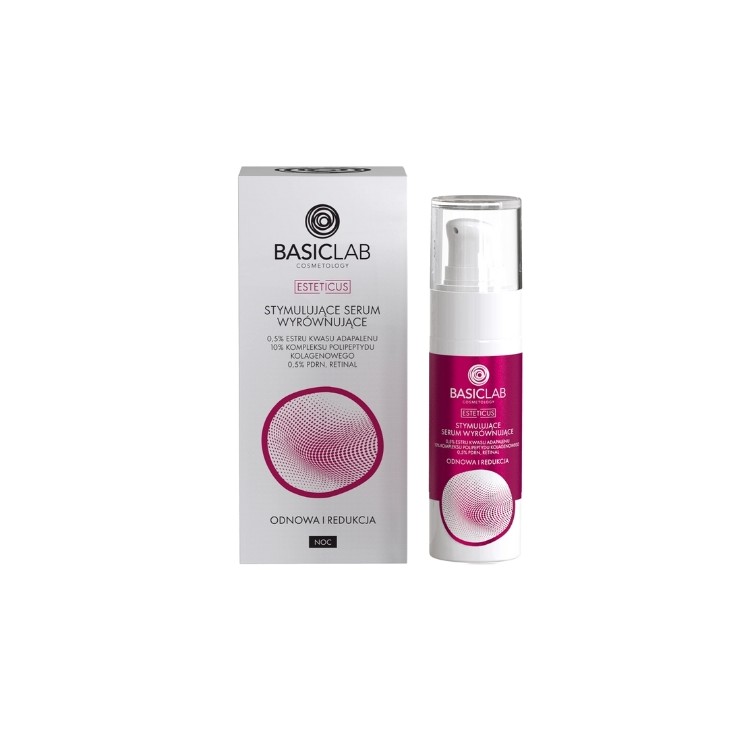 BasicLab Esteticus Stimulerend Balans Serum met 5 % Adapaleenzuur Ester voor de Nacht 30 ml