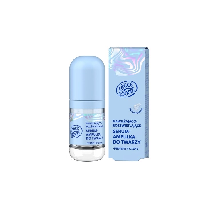 FaceBoom Aura Feuchtigkeitsspendendes und aufhellendes Gesichtsserum Ampulle 30 ml
