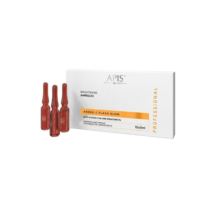 Apis Adeno-C Flash Glow illuminating facial ampoules with Vitamin C and adenosine 10x3ml