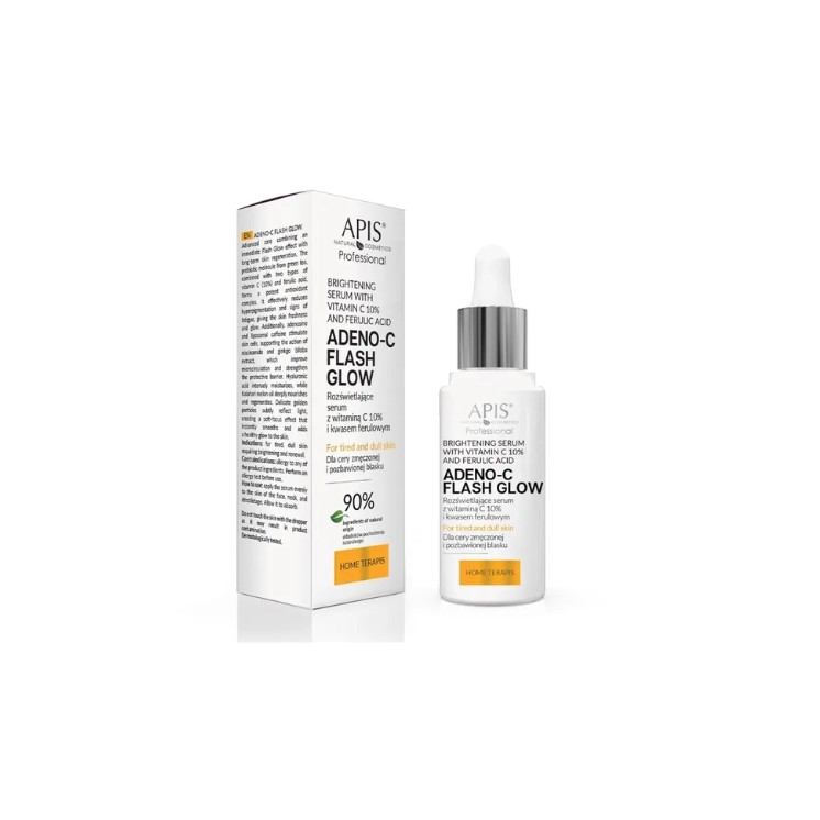 Apis Adeno-C Flash Glow Verhelderend Gezichtsserum met Vitamine C en Ferulinezuur 30 ml
