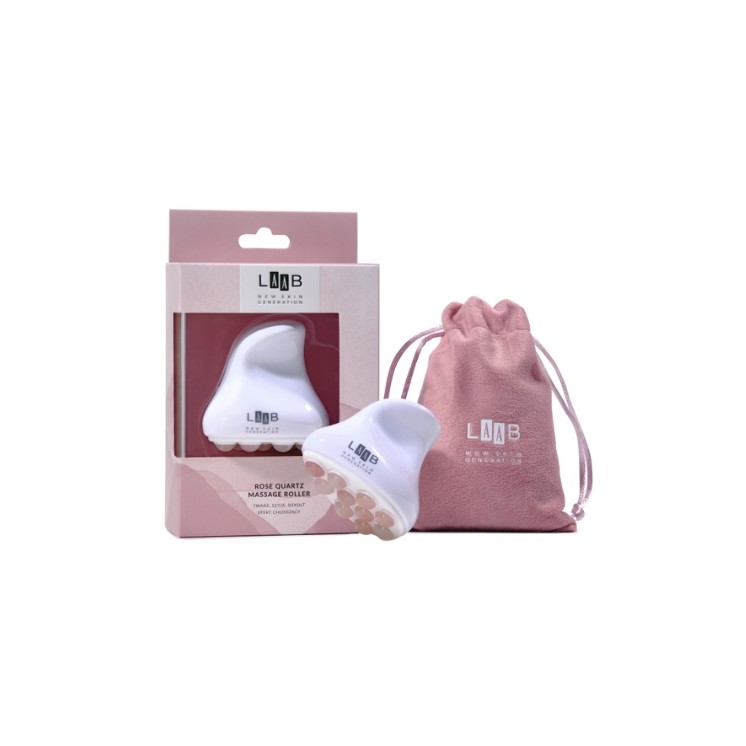 AA LAAB Rosenquarz-Gesichtsroller mit kühlender Wirkung, 1 Stück