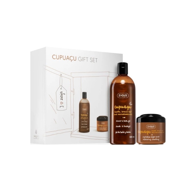 Ziaja Cupuacu Zestaw prezentowy: Żel po prysznic 500ml + Peeling do ciała 300ml