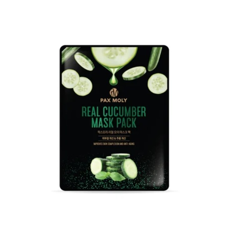 Pax Moly Real Cucumber Verfrissend en Verzachtend Sheetmasker met Komkommer 25 ml